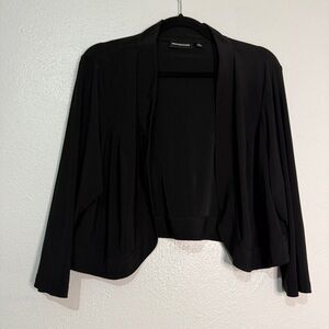 Nina Leonard Black Open Front Cardigan. Sz 1X.